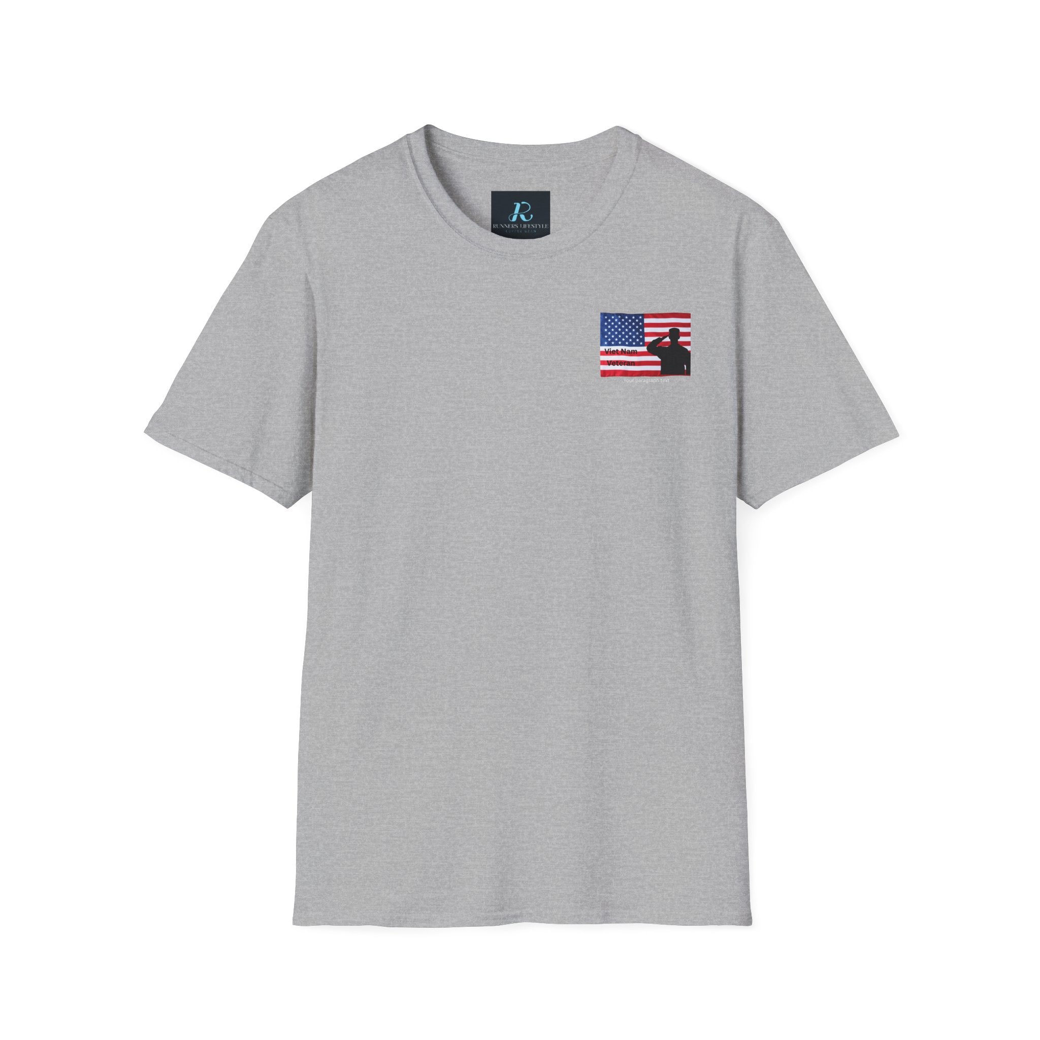 American Flag Pocket T-Shirt — Small Chest Flag Design