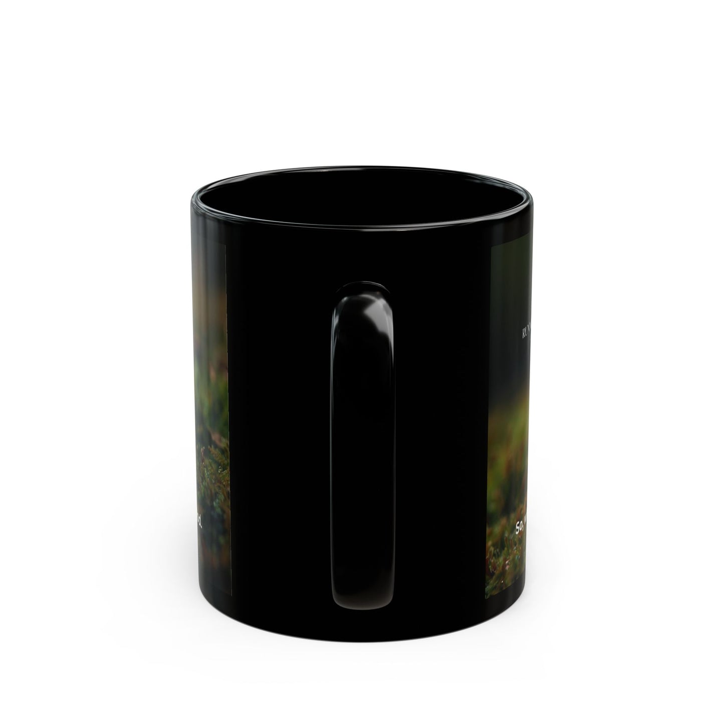 Christian Mushroom Coffee Mug – 1 Corinthians 10:31 Black Ceramic Mug (11oz & 15oz)