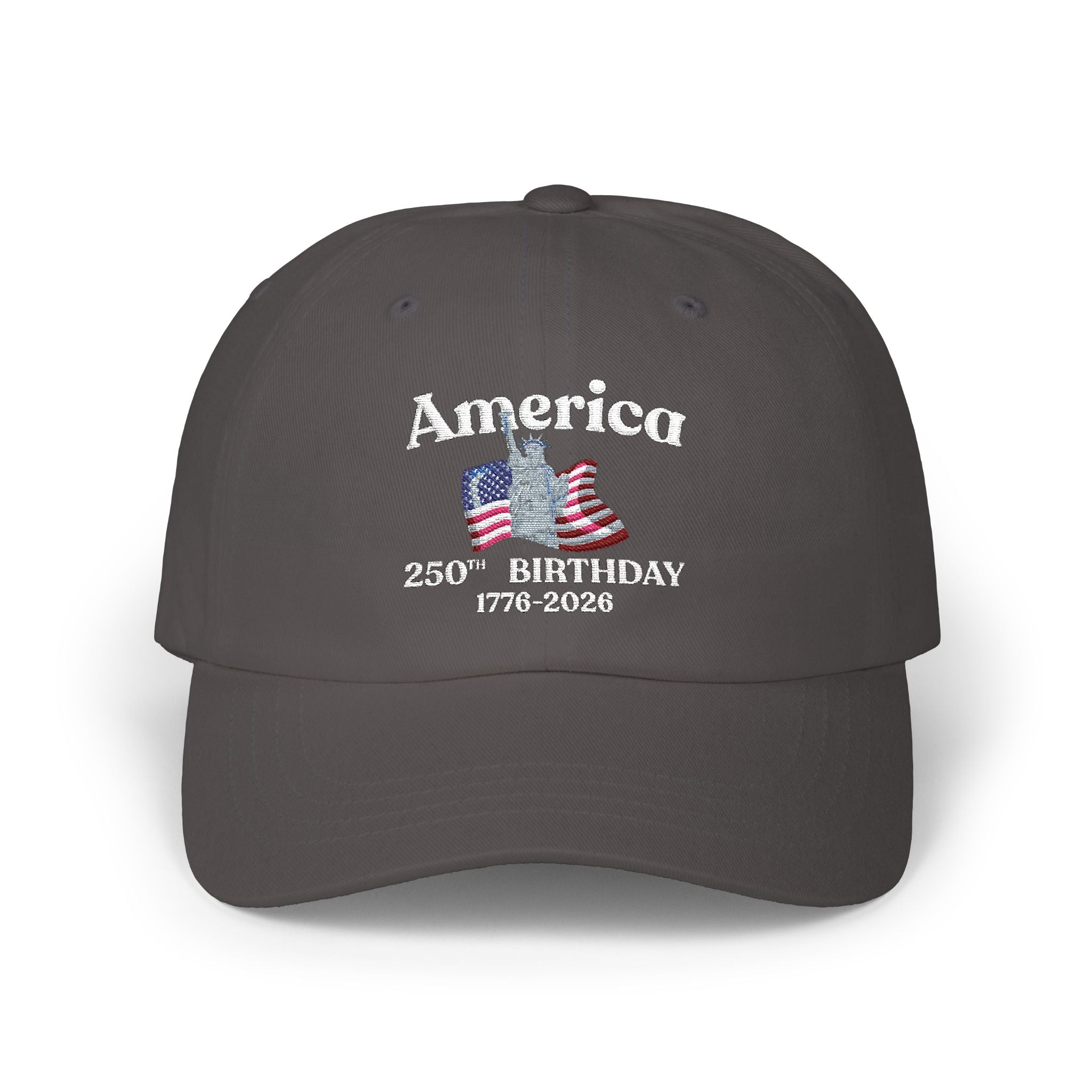 Classic Dad Cap – American Flag Statue of Liberty Embroidered Baseball Hat