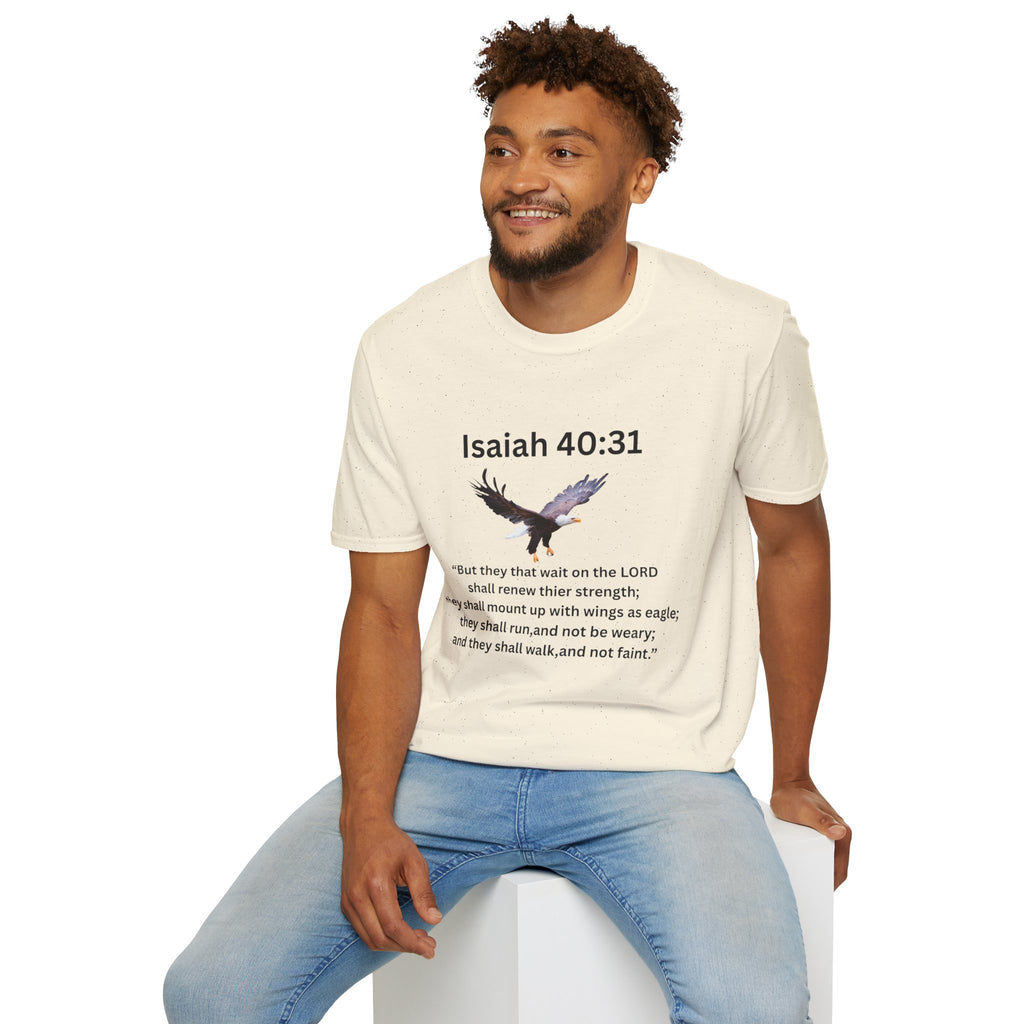 Isaiah 40:31 Eagle Scripture T-Shirt — NKJV Christian Faith Tee