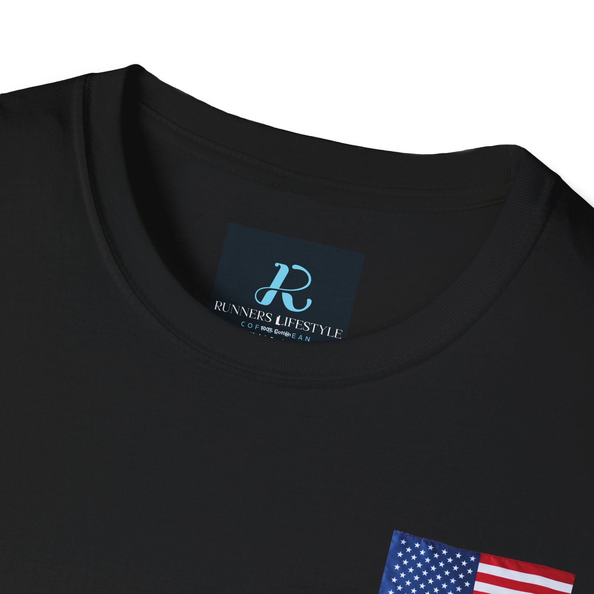 American Flag Pocket T-Shirt — Small Chest Flag Design
