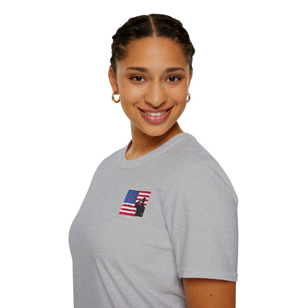 American Flag Pocket T-Shirt — Small Chest Flag Design