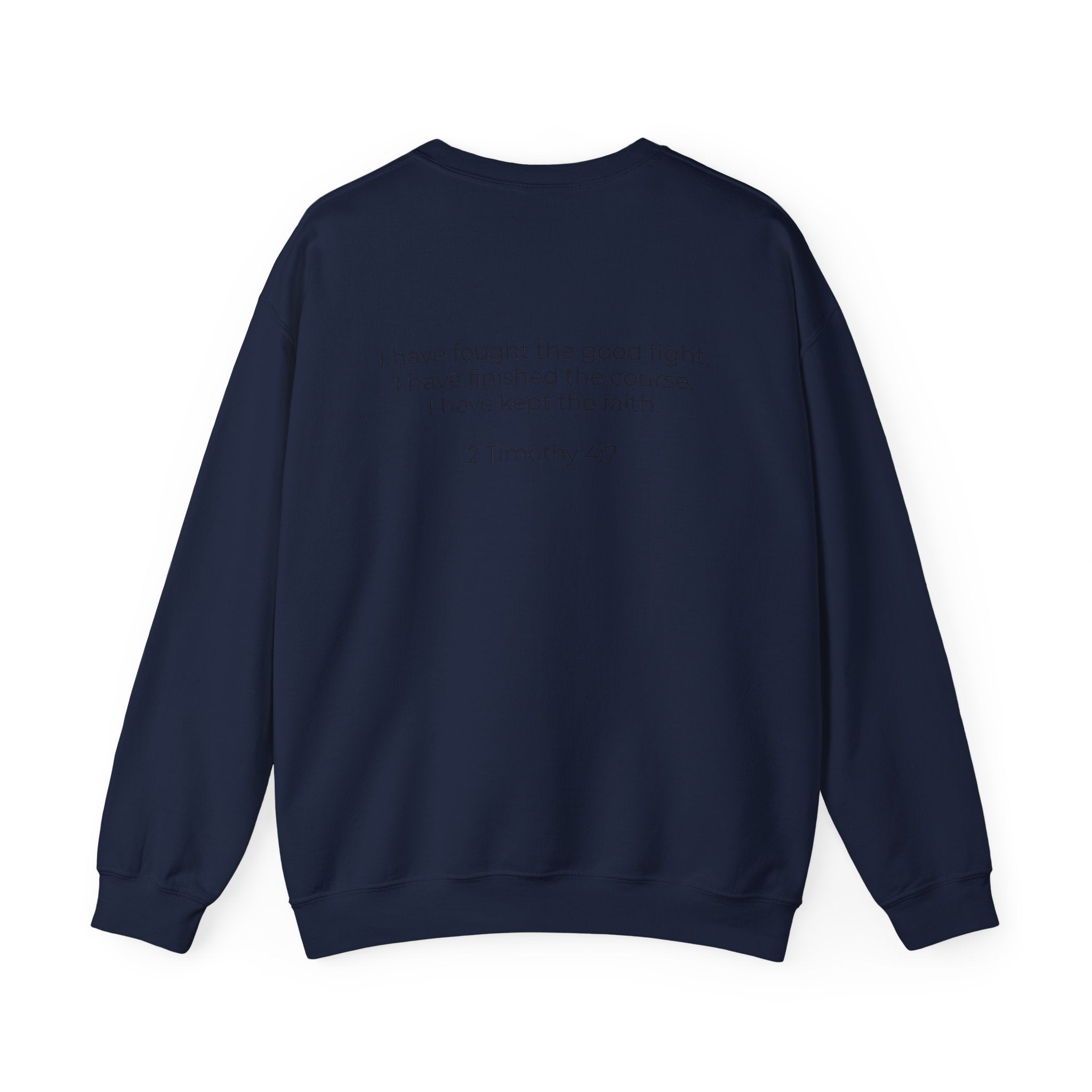 Crewneck Sweatshirt — Minimalist Blue Logo Pullover (Front Chest 'R' & Subtext)