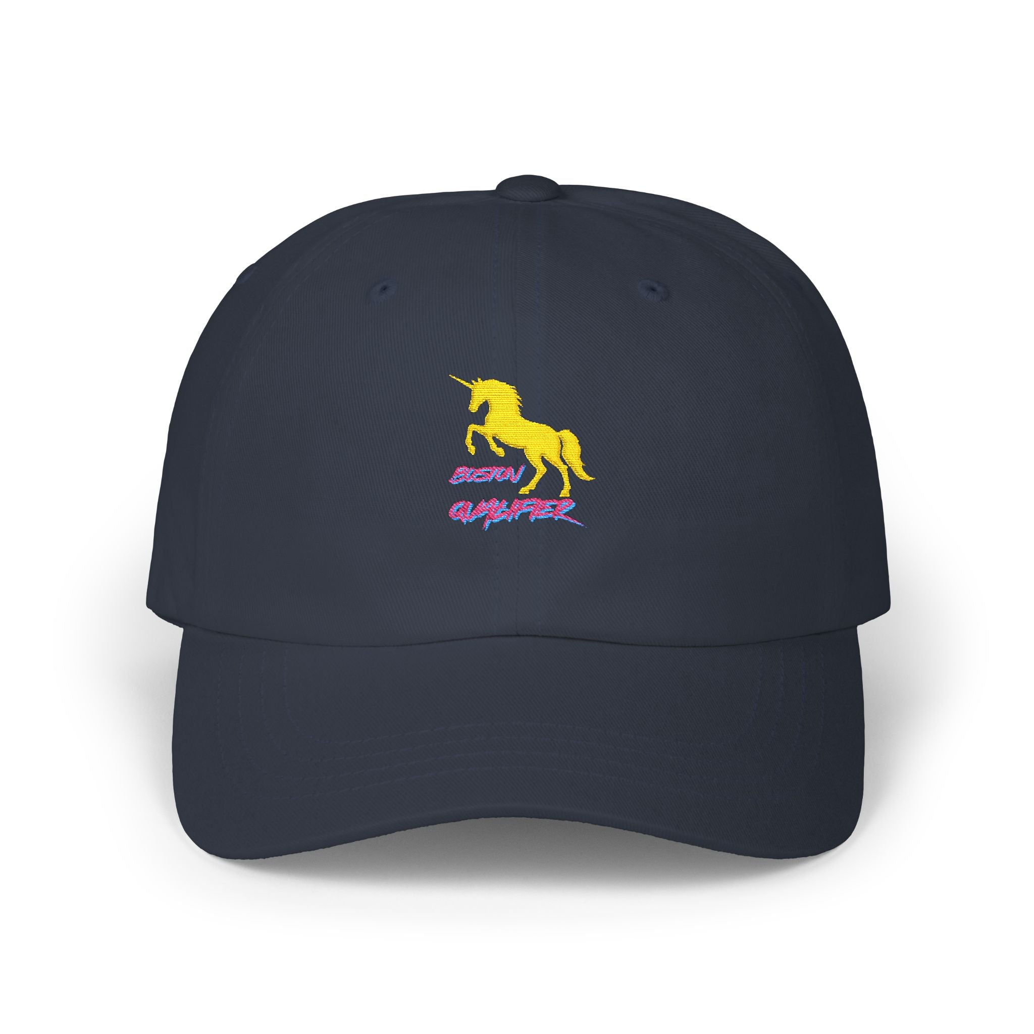 Unicorn Dad Cap — Retro Neon 'Unicorn' Embroidered Baseball Hat