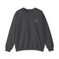 Crewneck Sweatshirt — Minimalist Blue Logo Pullover (Front Chest 'R' & Subtext)