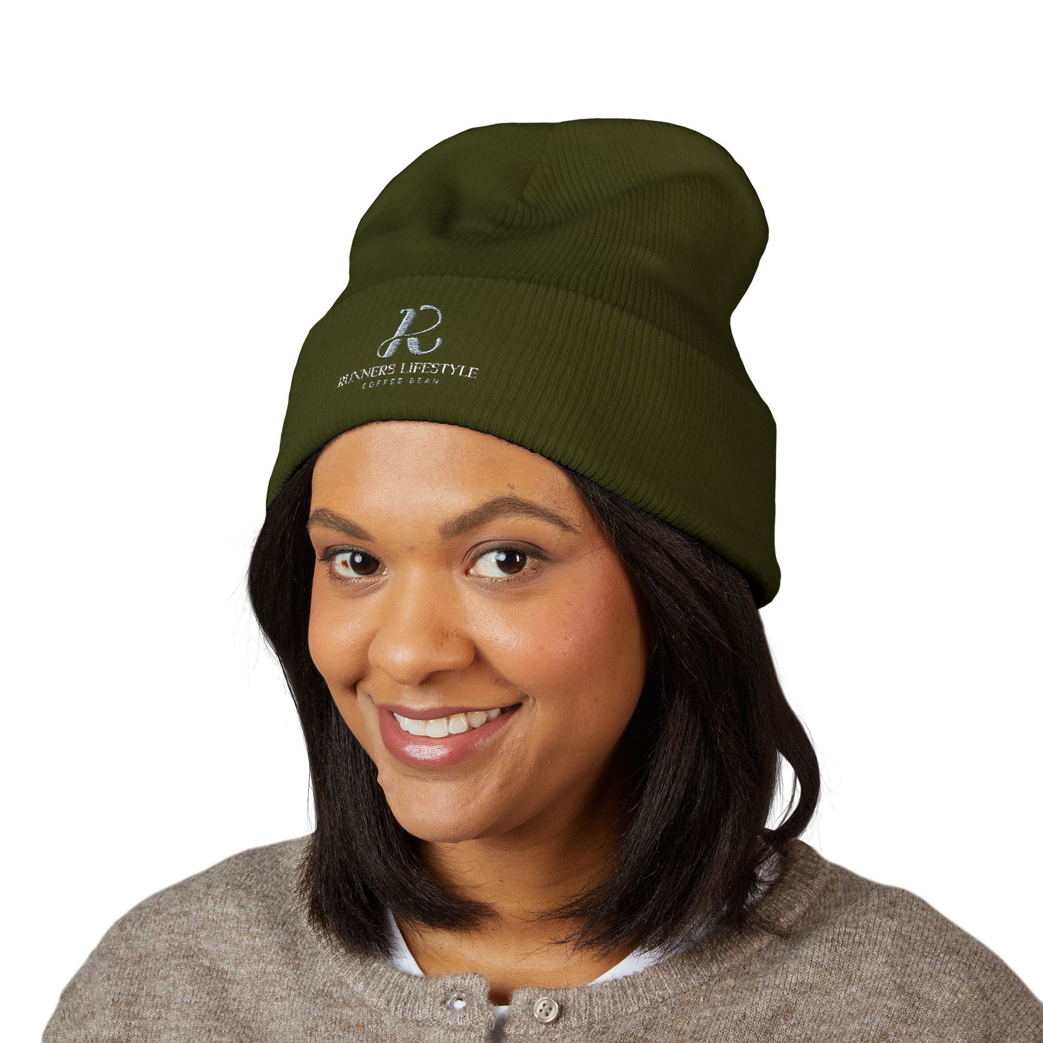 Embroidered Classic Cuffed Beanie – Minimal Logo Knit Hat
