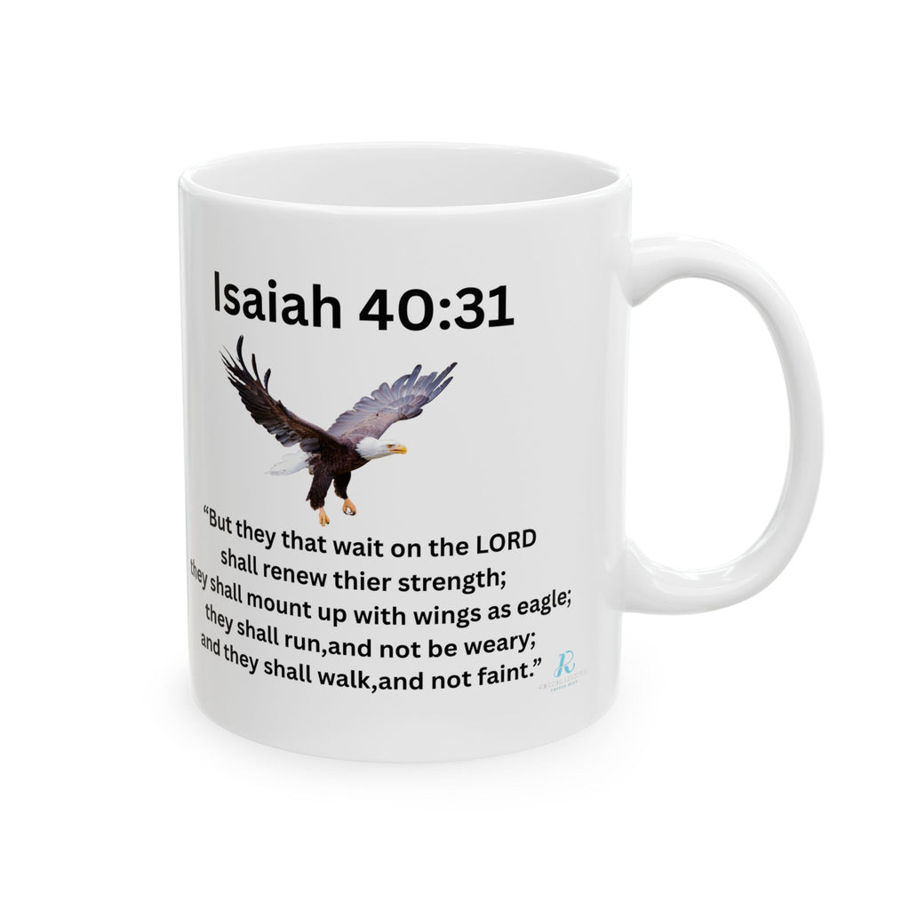Bible Verse Mug — Isaiah 40:31 Inspirational Ceramic Coffee Cup (11oz/15oz)