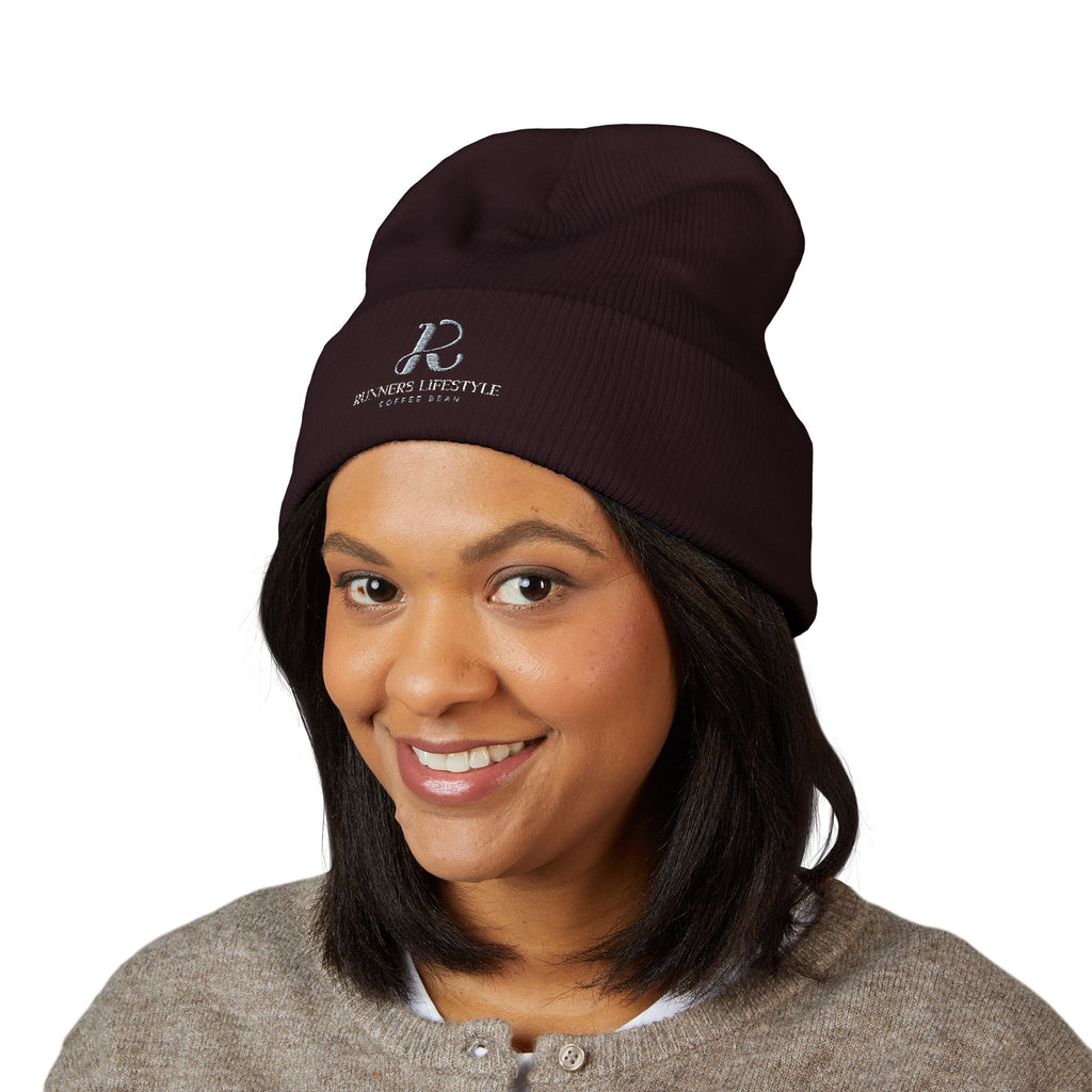 Embroidered Classic Cuffed Beanie – Minimal Logo Knit Hat