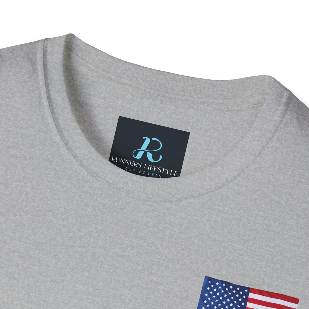 American Flag Pocket T-Shirt — Small Chest Flag Design