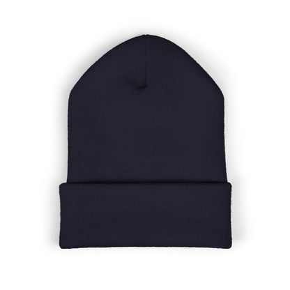 Embroidered Classic Cuffed Beanie – Minimal Logo Knit Hat