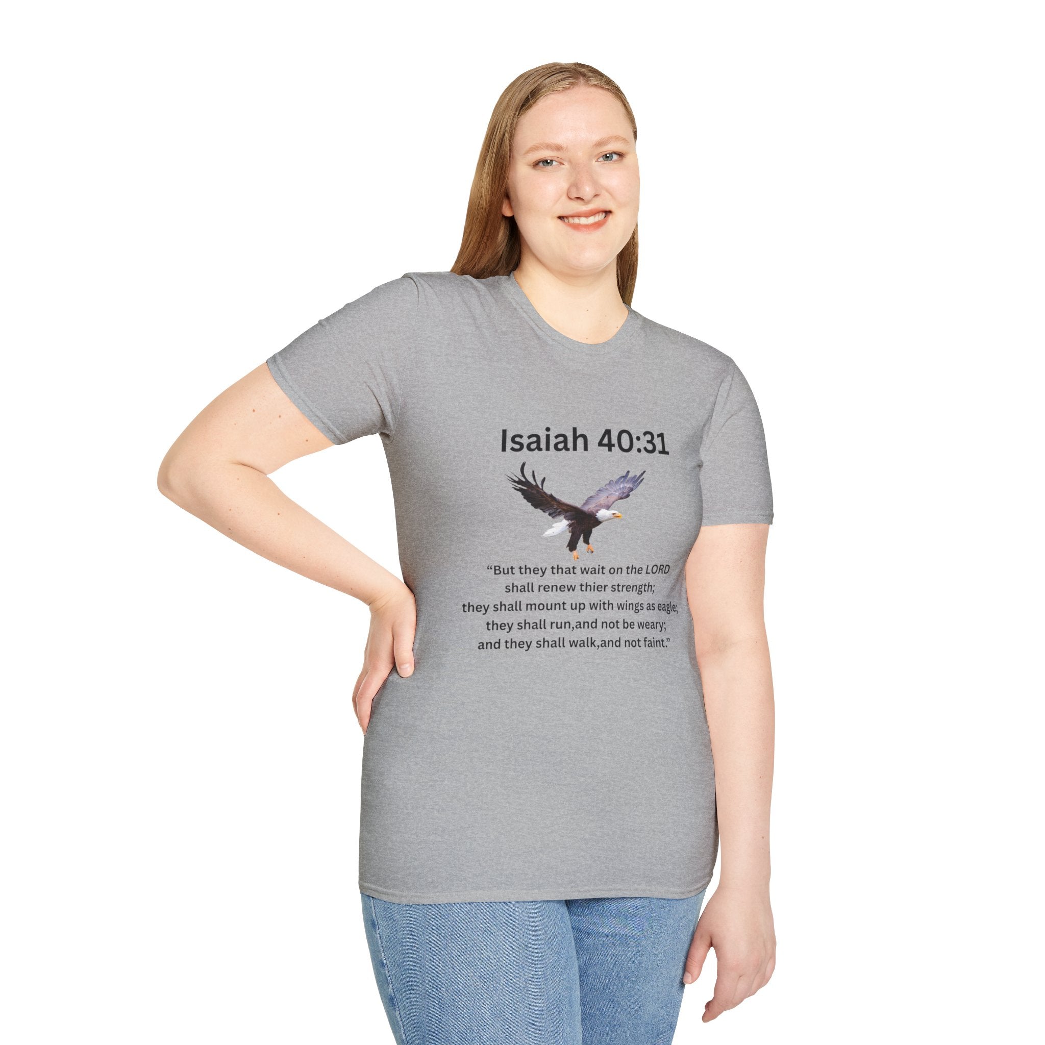 Isaiah 40:31 Eagle Scripture T-Shirt — NKJV Christian Faith Tee
