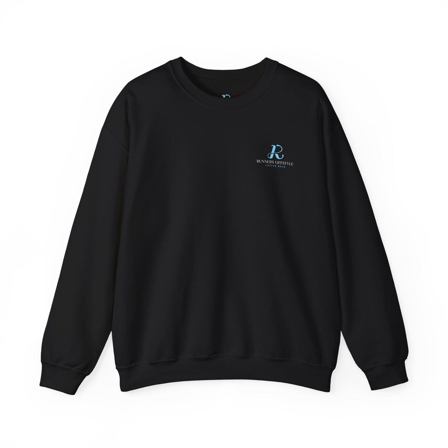 Crewneck Sweatshirt — Minimalist Blue Logo Pullover (Front Chest 'R' & Subtext)