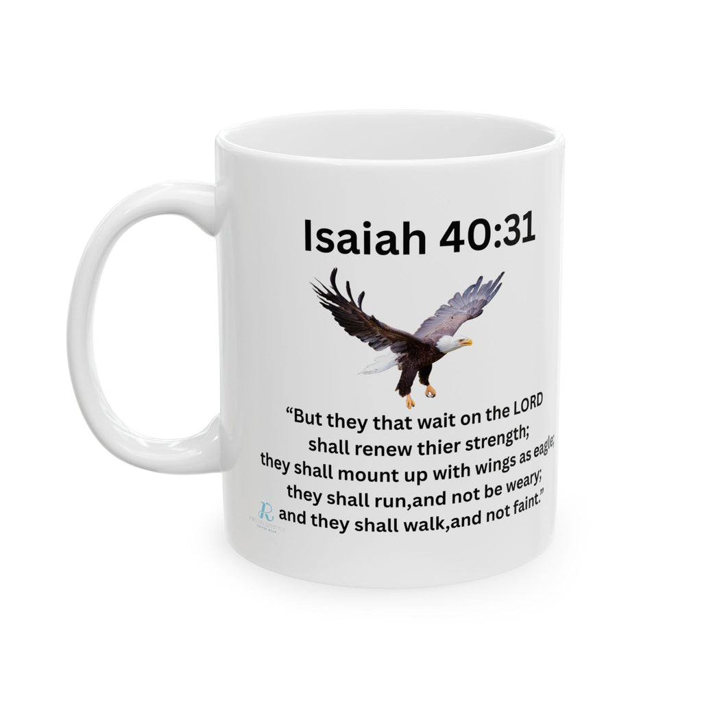 Bible Verse Mug — Isaiah 40:31 Inspirational Ceramic Coffee Cup (11oz/15oz)