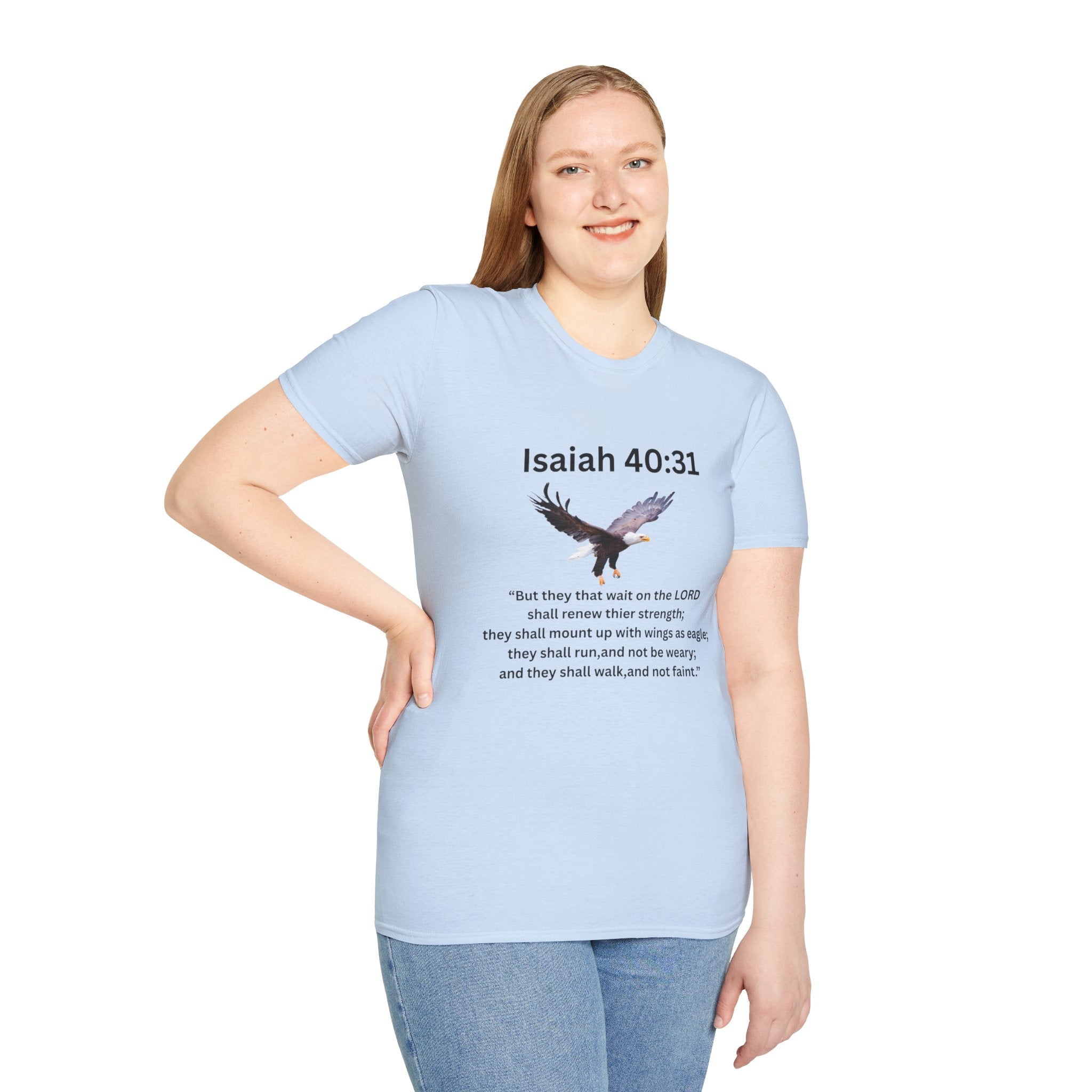 Isaiah 40:31 Eagle Scripture T-Shirt — NKJV Christian Faith Tee