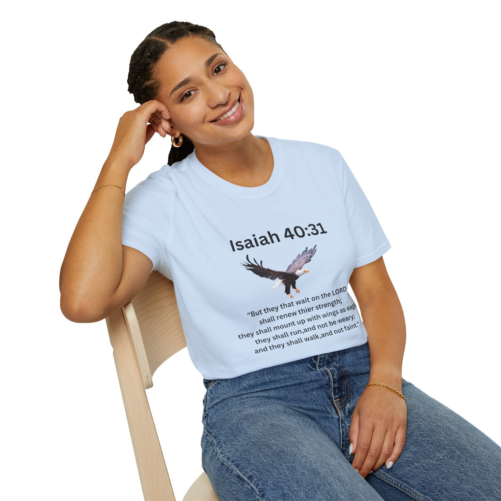 Isaiah 40:31 Eagle Scripture T-Shirt — NKJV Christian Faith Tee