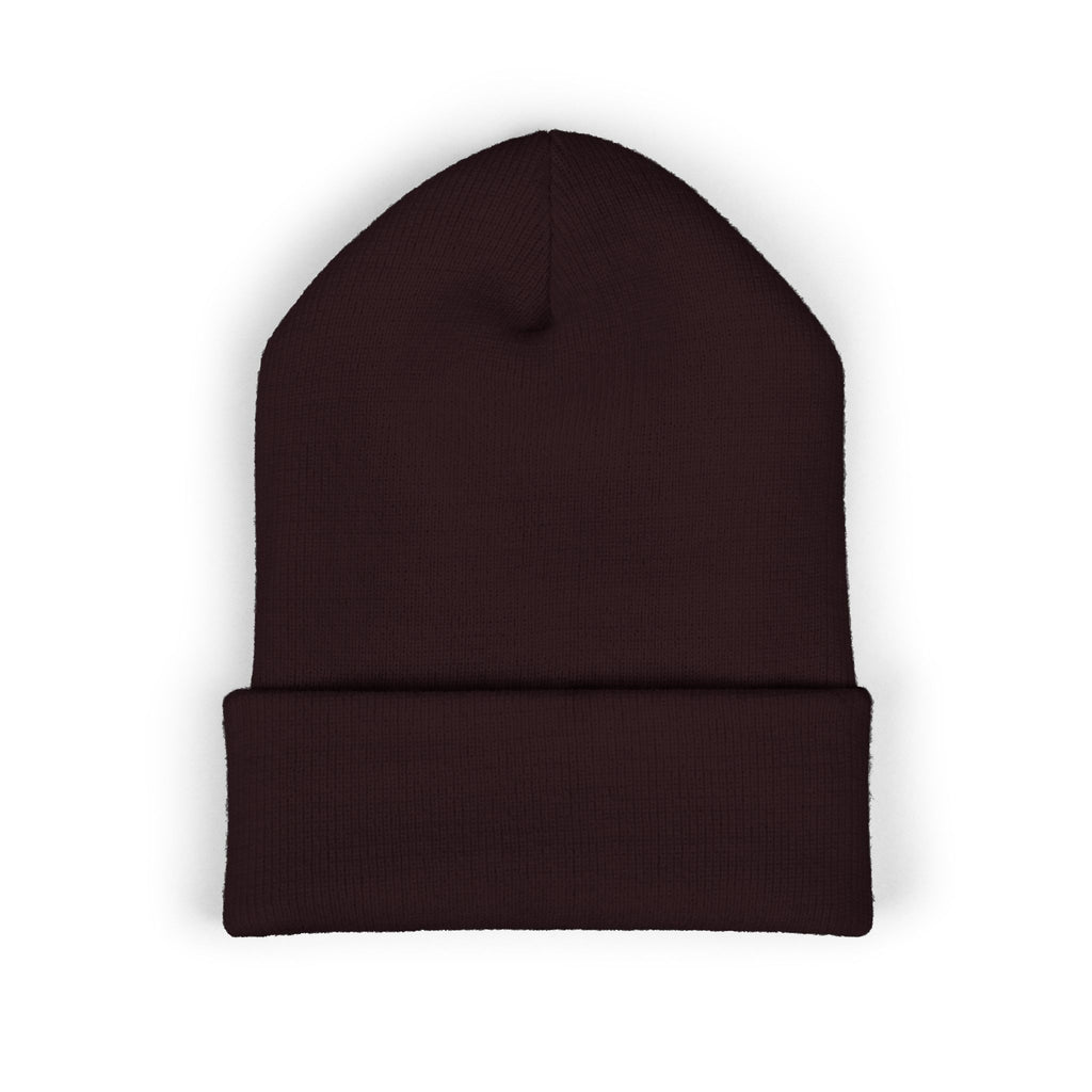 Embroidered Classic Cuffed Beanie – Minimal Logo Knit Hat