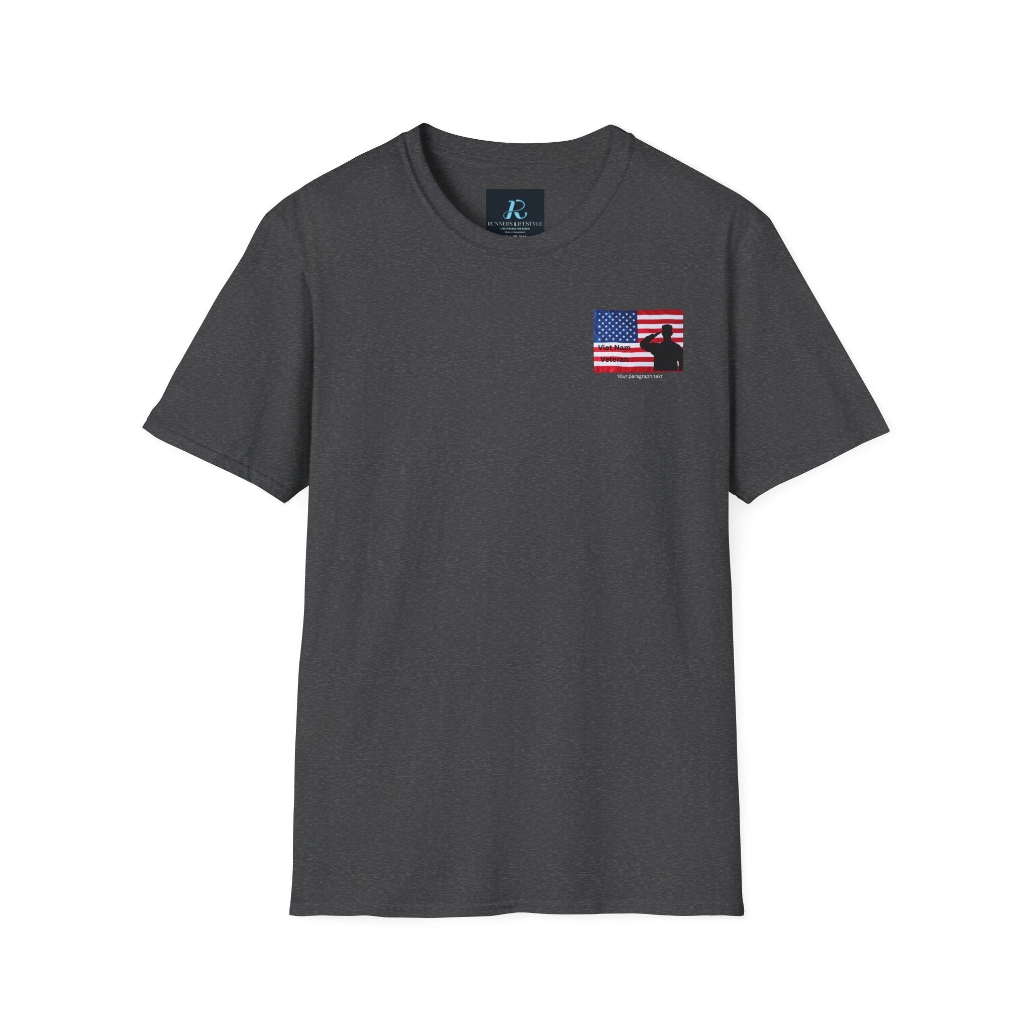 American Flag Pocket T-Shirt — Small Chest Flag Design