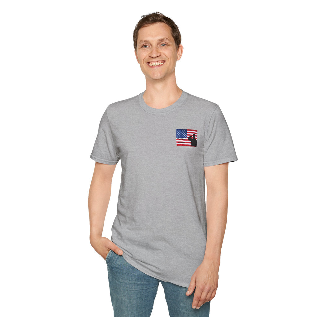 American Flag Pocket T-Shirt — Small Chest Flag Design