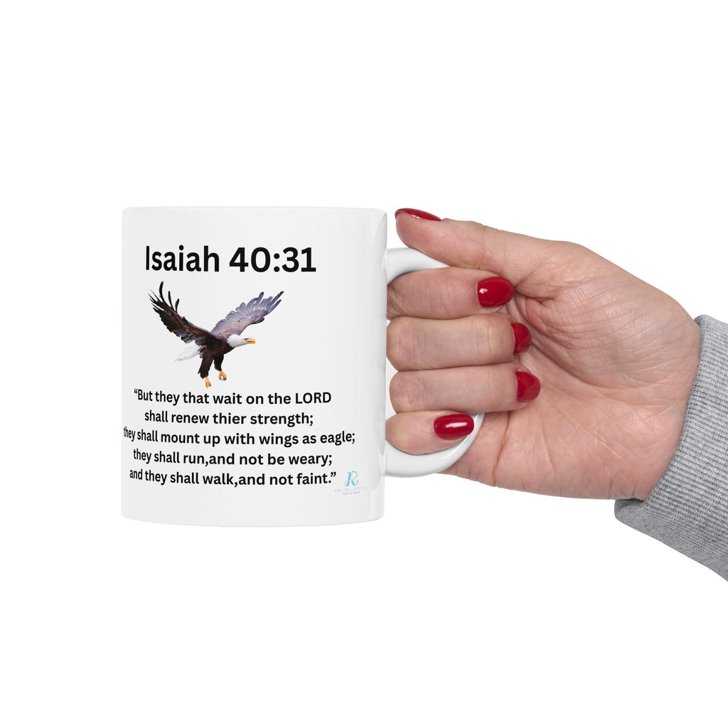 Bible Verse Mug — Isaiah 40:31 Inspirational Ceramic Coffee Cup (11oz/15oz)