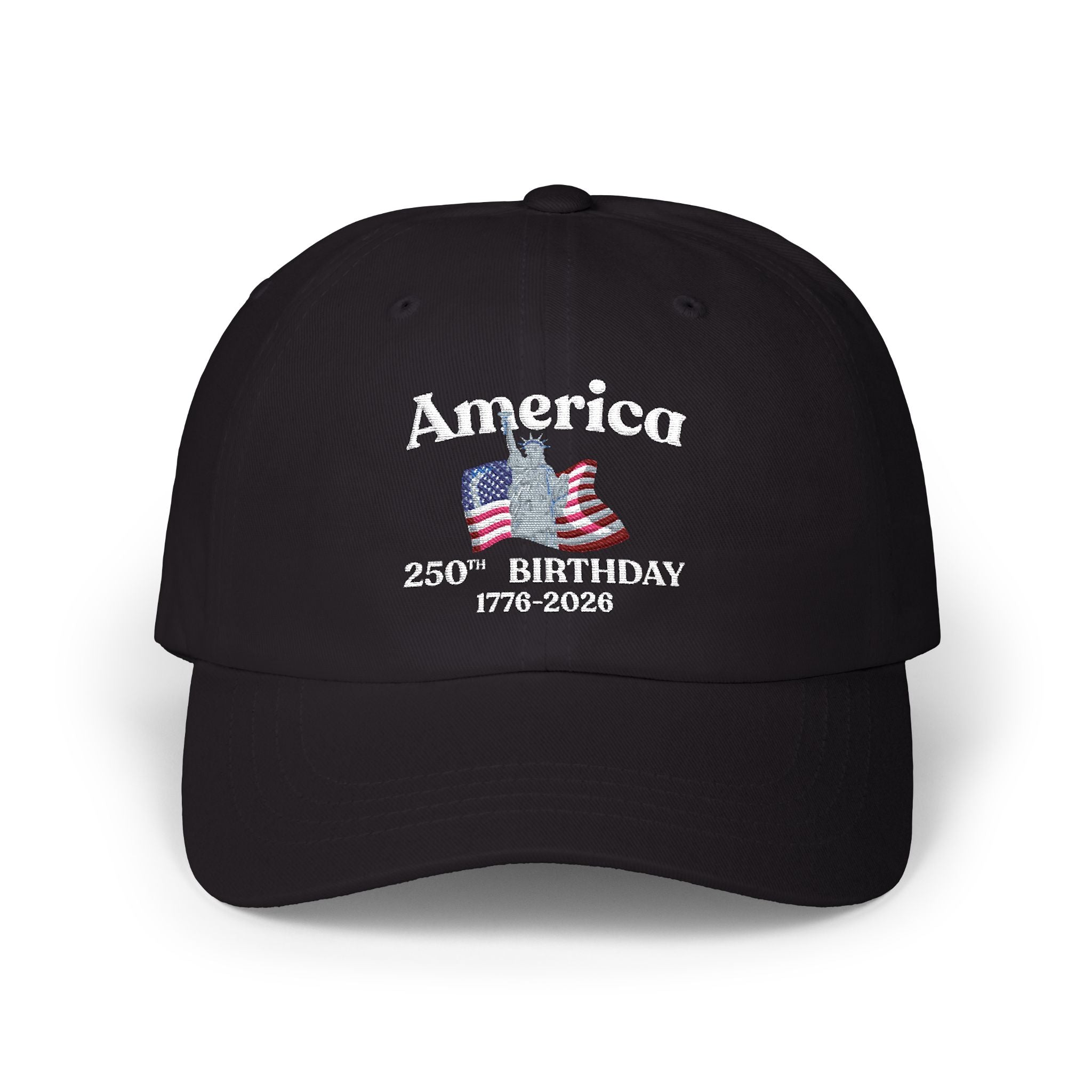 Classic Dad Cap – American Flag Statue of Liberty Embroidered Baseball Hat