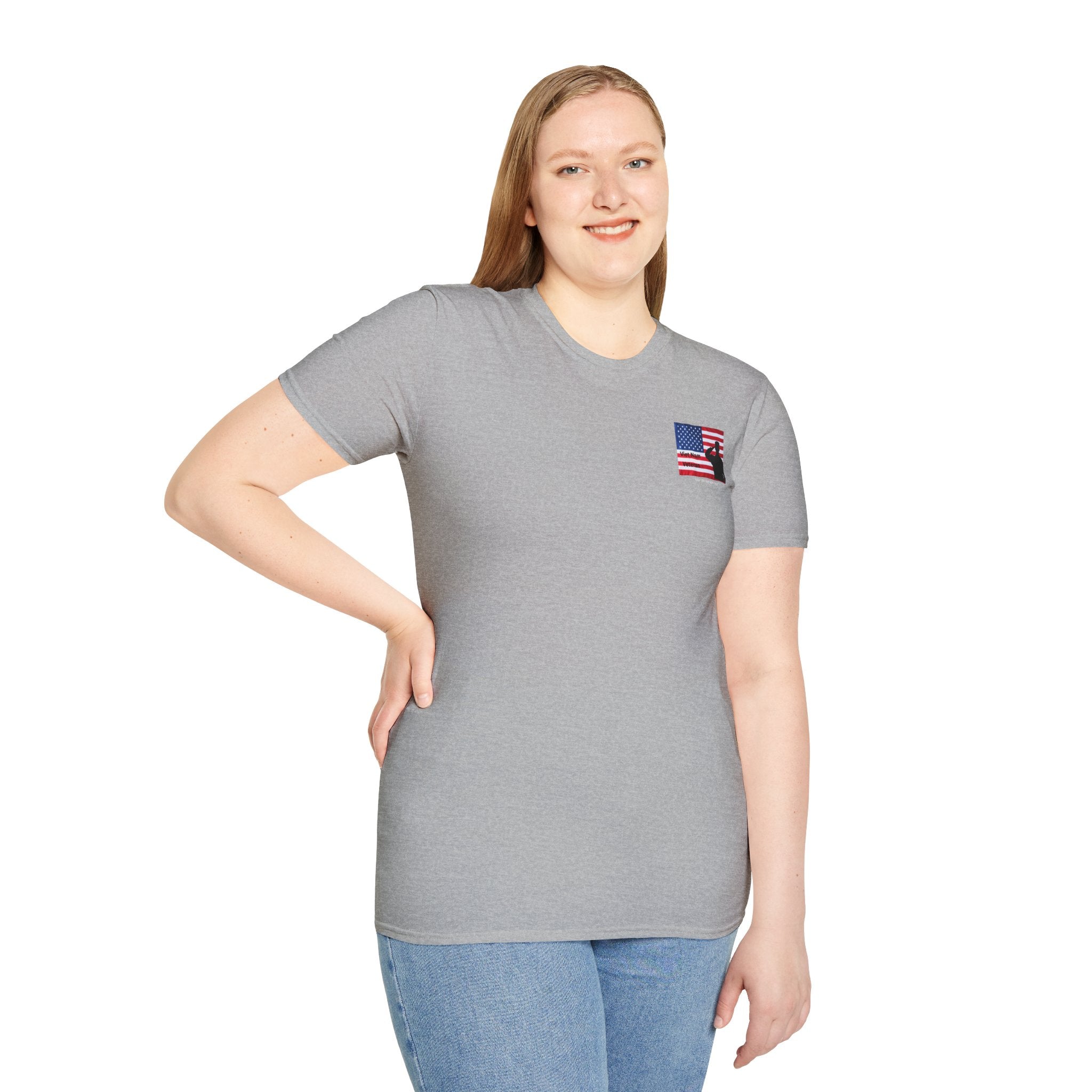 American Flag Pocket T-Shirt — Small Chest Flag Design