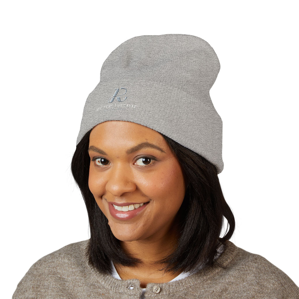 Embroidered Classic Cuffed Beanie – Minimal Logo Knit Hat