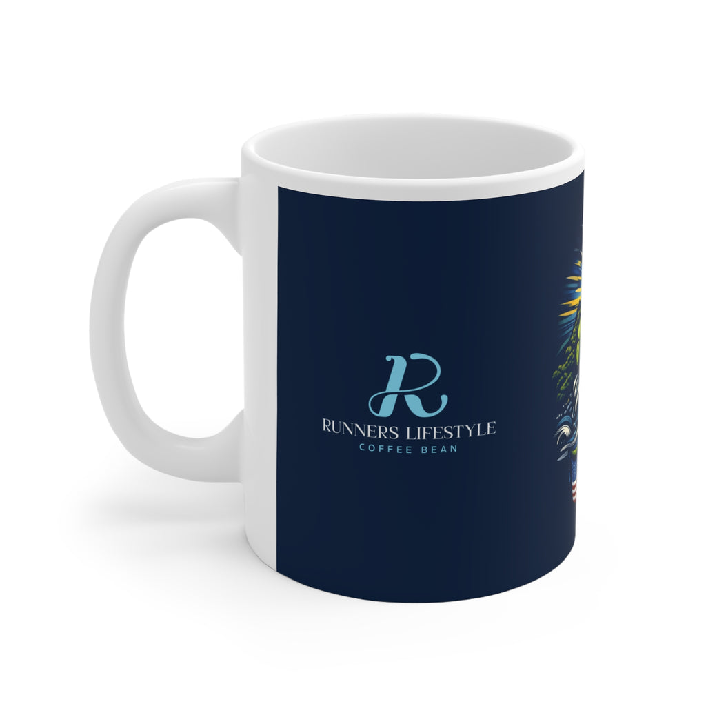 Boston Bound Running Mug — Boston Marathon Runner Coffee Cup