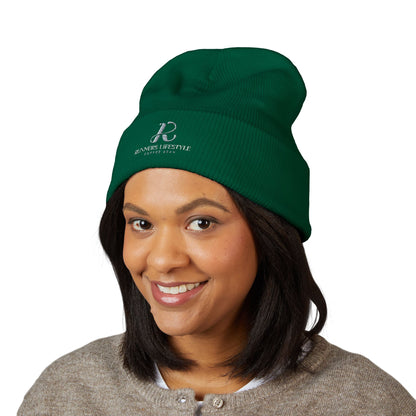 Embroidered Classic Cuffed Beanie – Minimal Logo Knit Hat