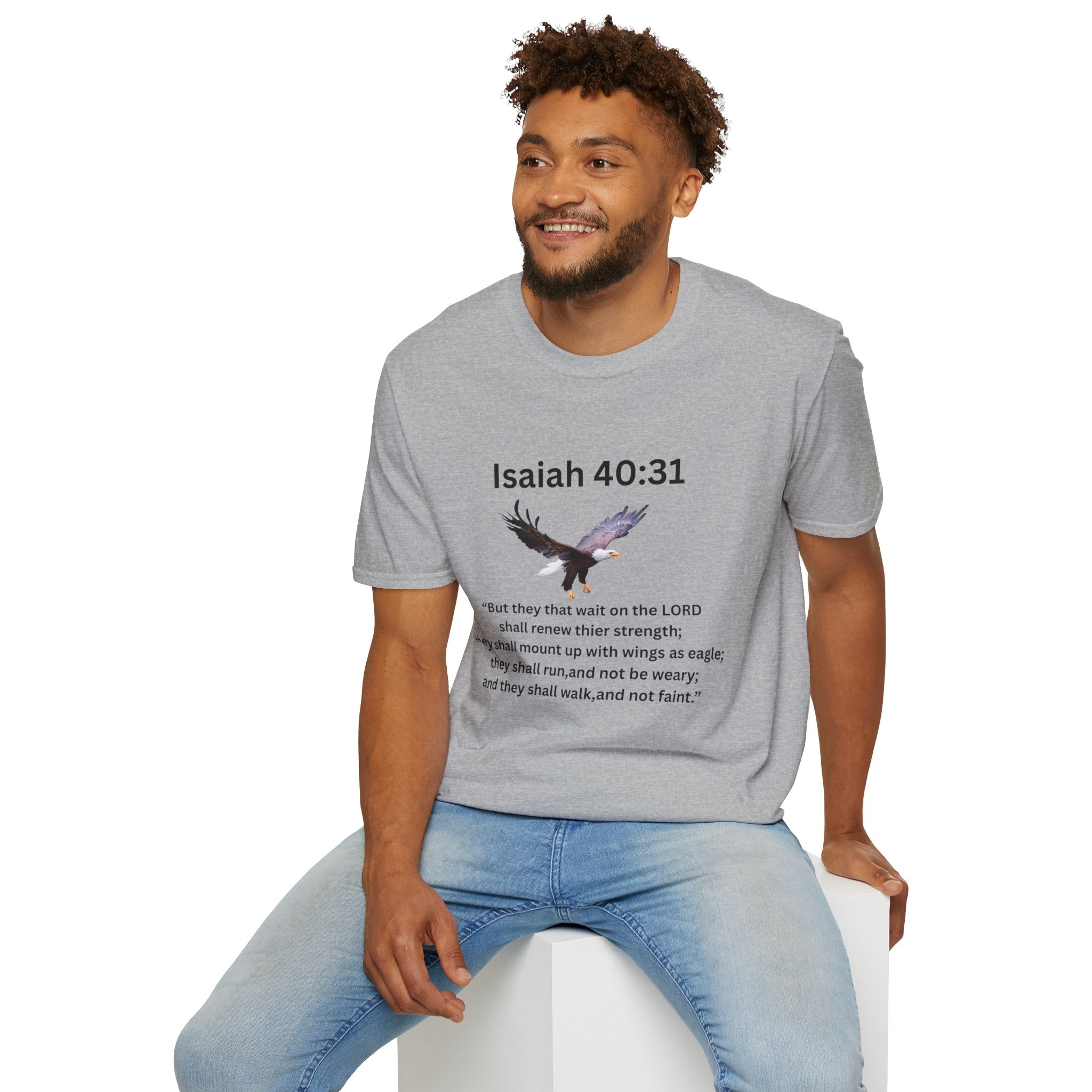 Isaiah 40:31 Eagle Scripture T-Shirt — NKJV Christian Faith Tee