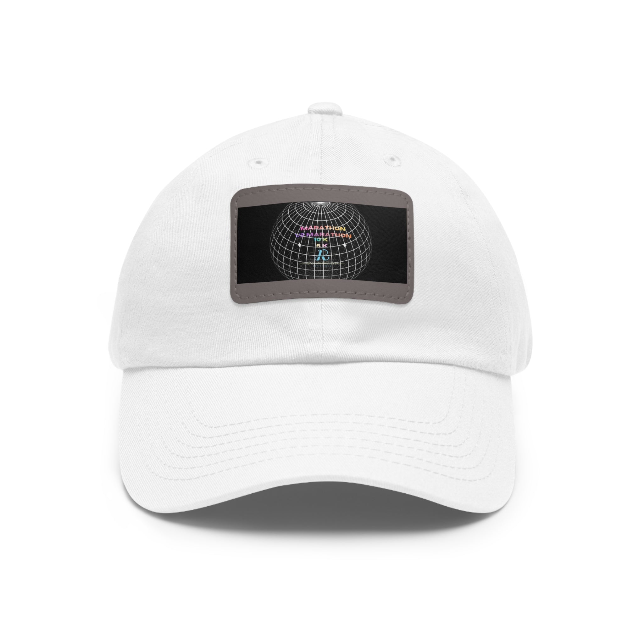 Retro Disco Globe Leather Patch Dad Hat — Vintage Dancefloor Design