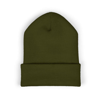 Embroidered Classic Cuffed Beanie – Minimal Logo Knit Hat