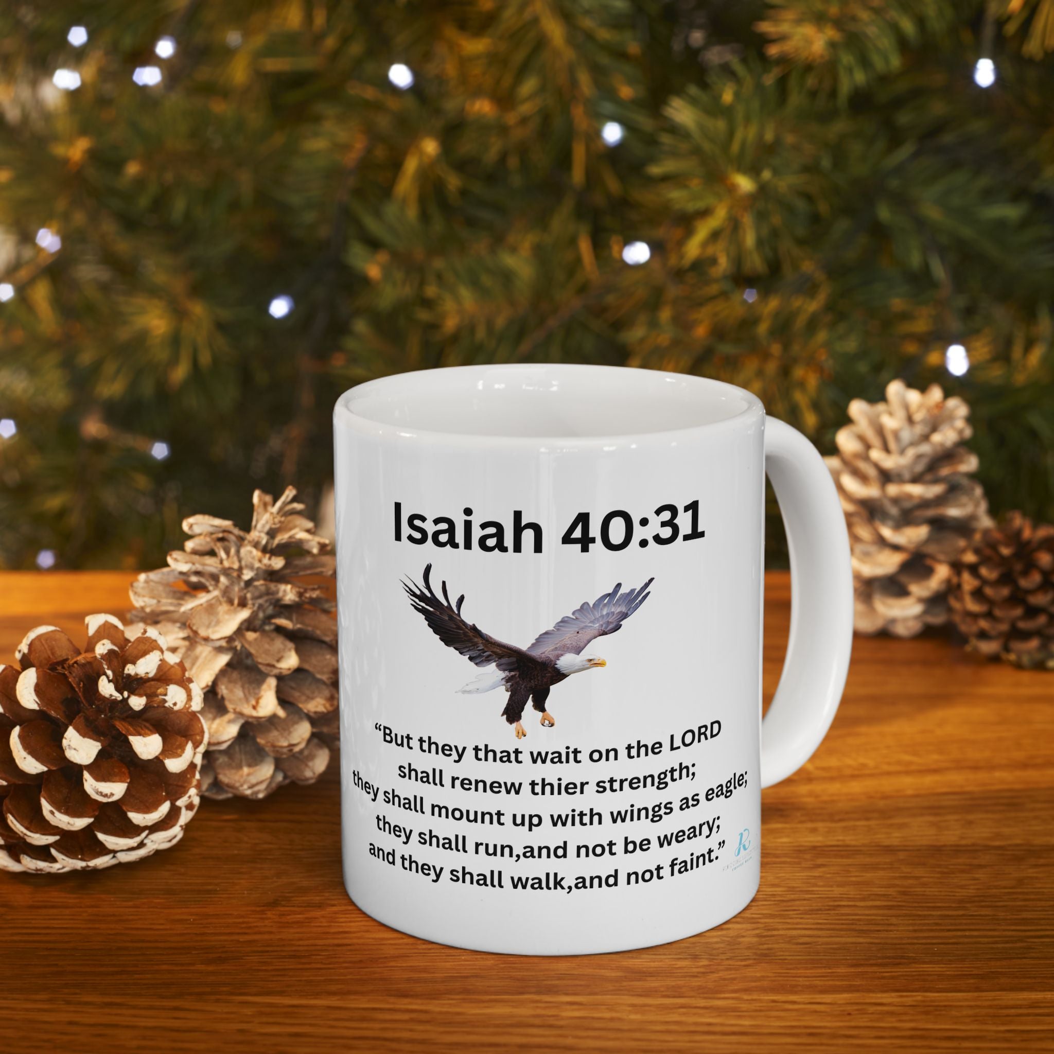 Bible Verse Mug — Isaiah 40:31 Inspirational Ceramic Coffee Cup (11oz/15oz)