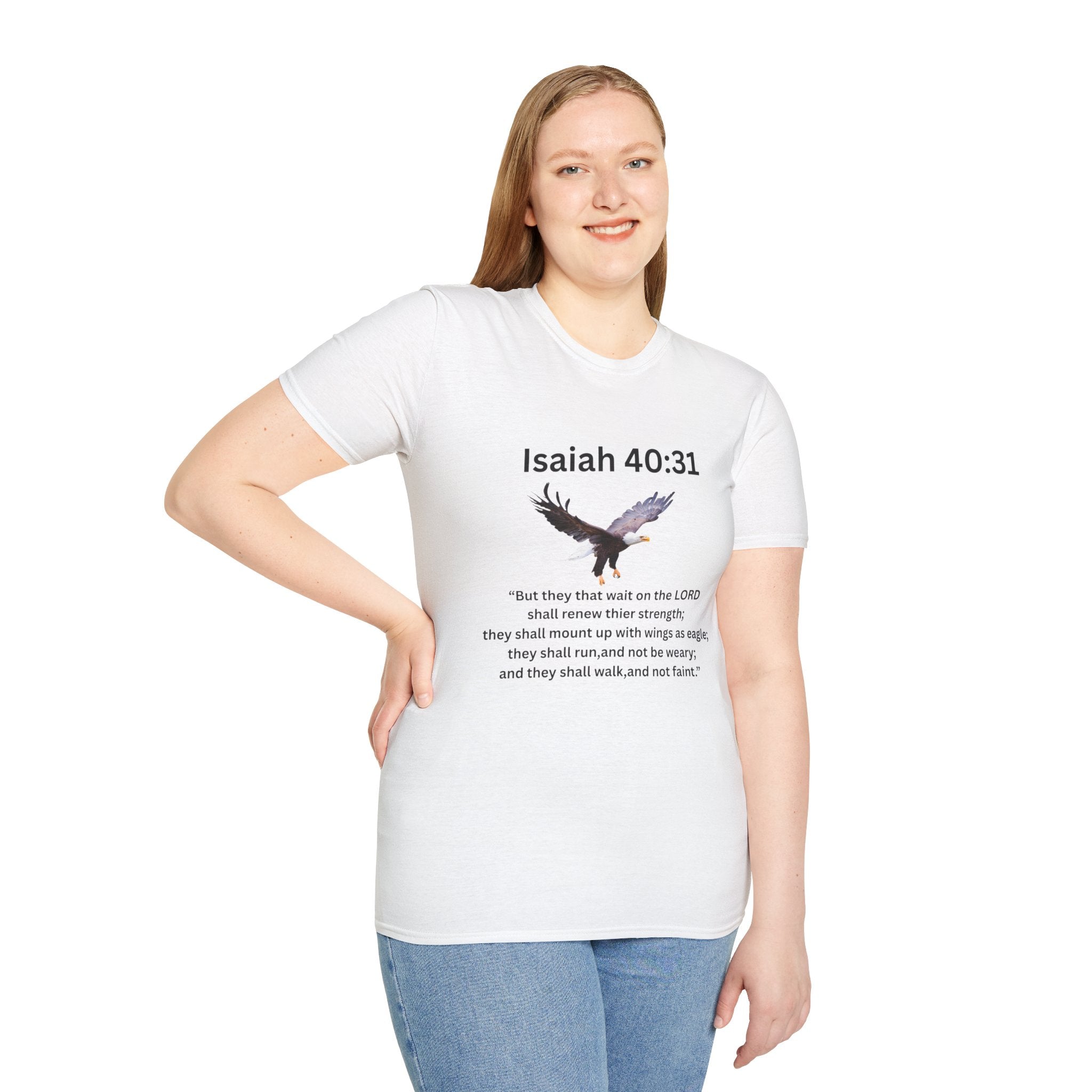 Isaiah 40:31 Eagle Scripture T-Shirt — NKJV Christian Faith Tee