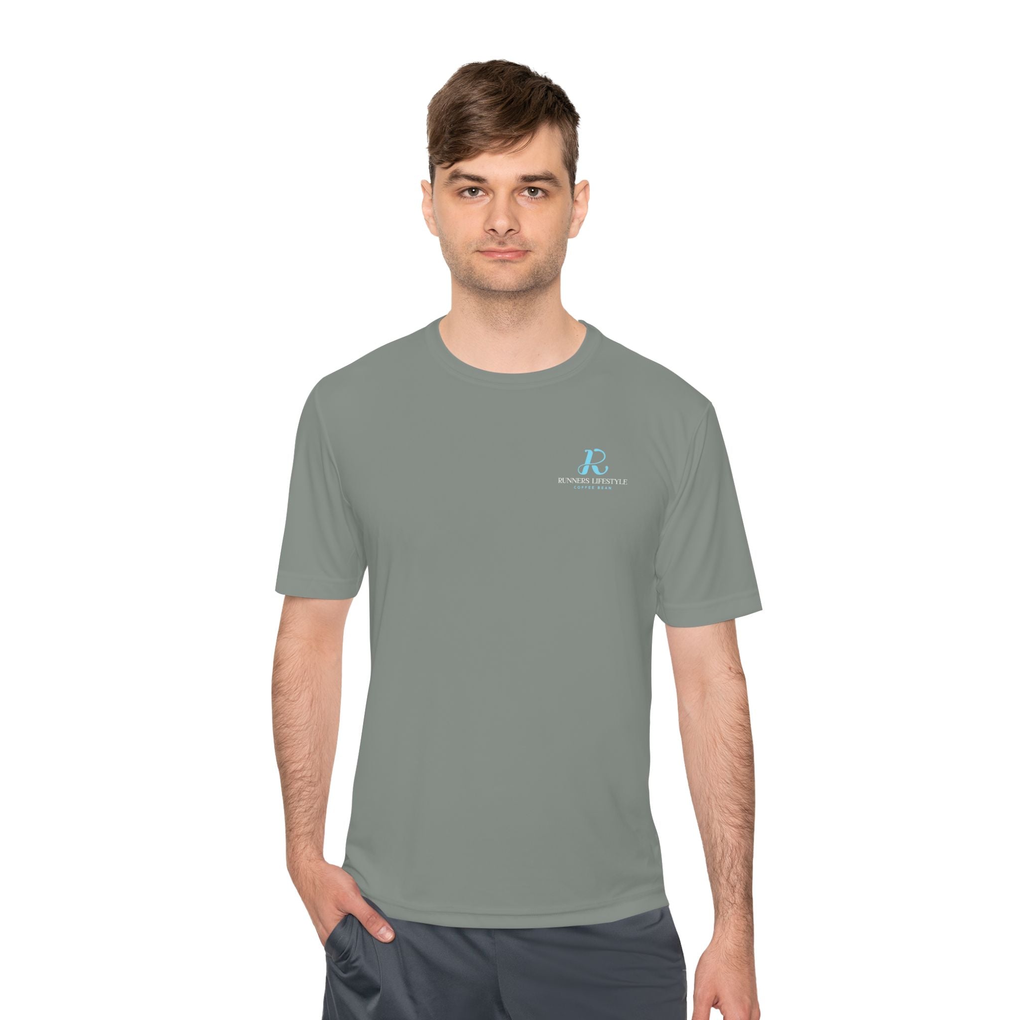 Performance Tee — Minimal Logo Moisture‑Wicking Athletic Shirt
