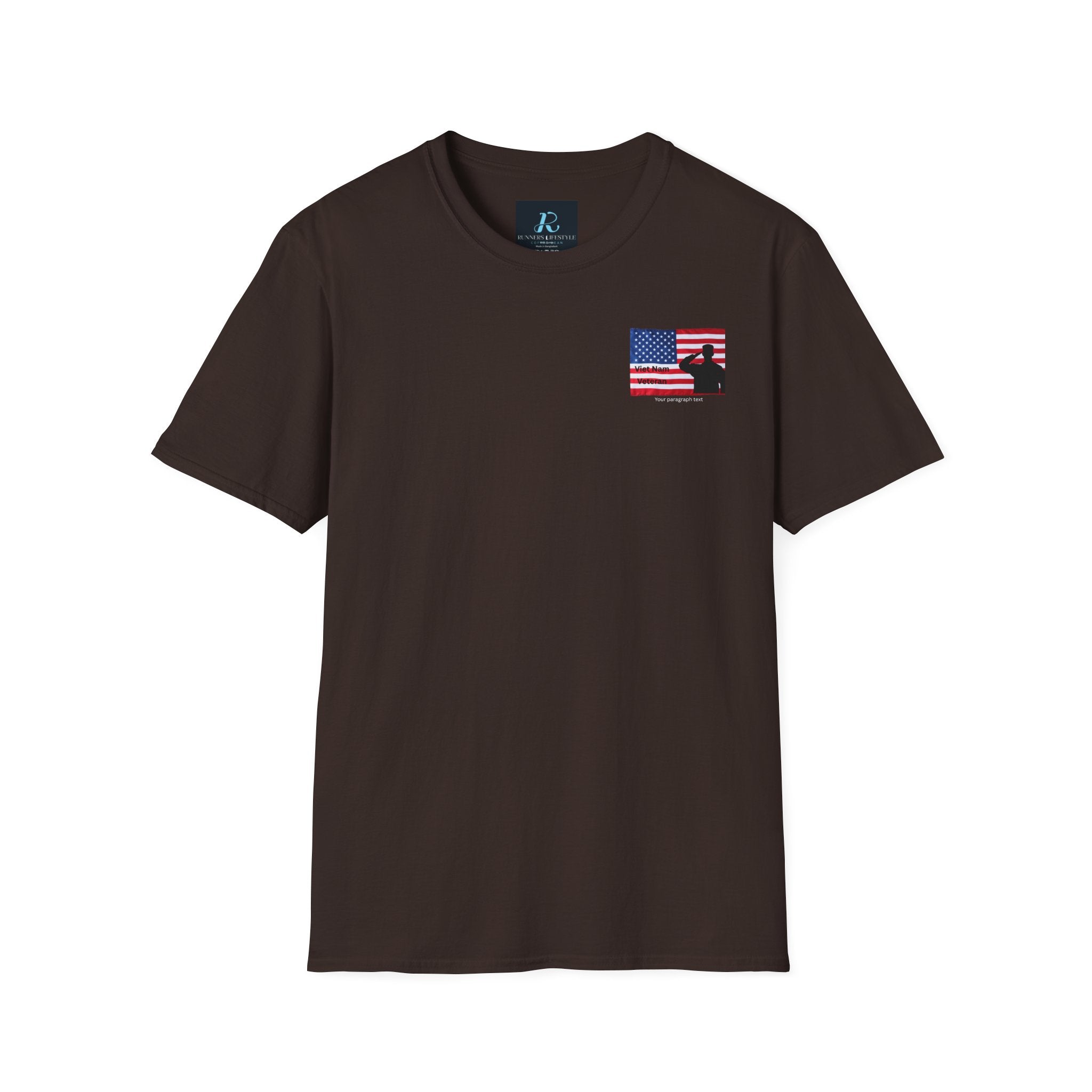 American Flag Pocket T-Shirt — Small Chest Flag Design