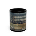 America 250 Anniversary Black Mug — 1776–2026 Commemorative USA Skyline Design (11oz/15oz)