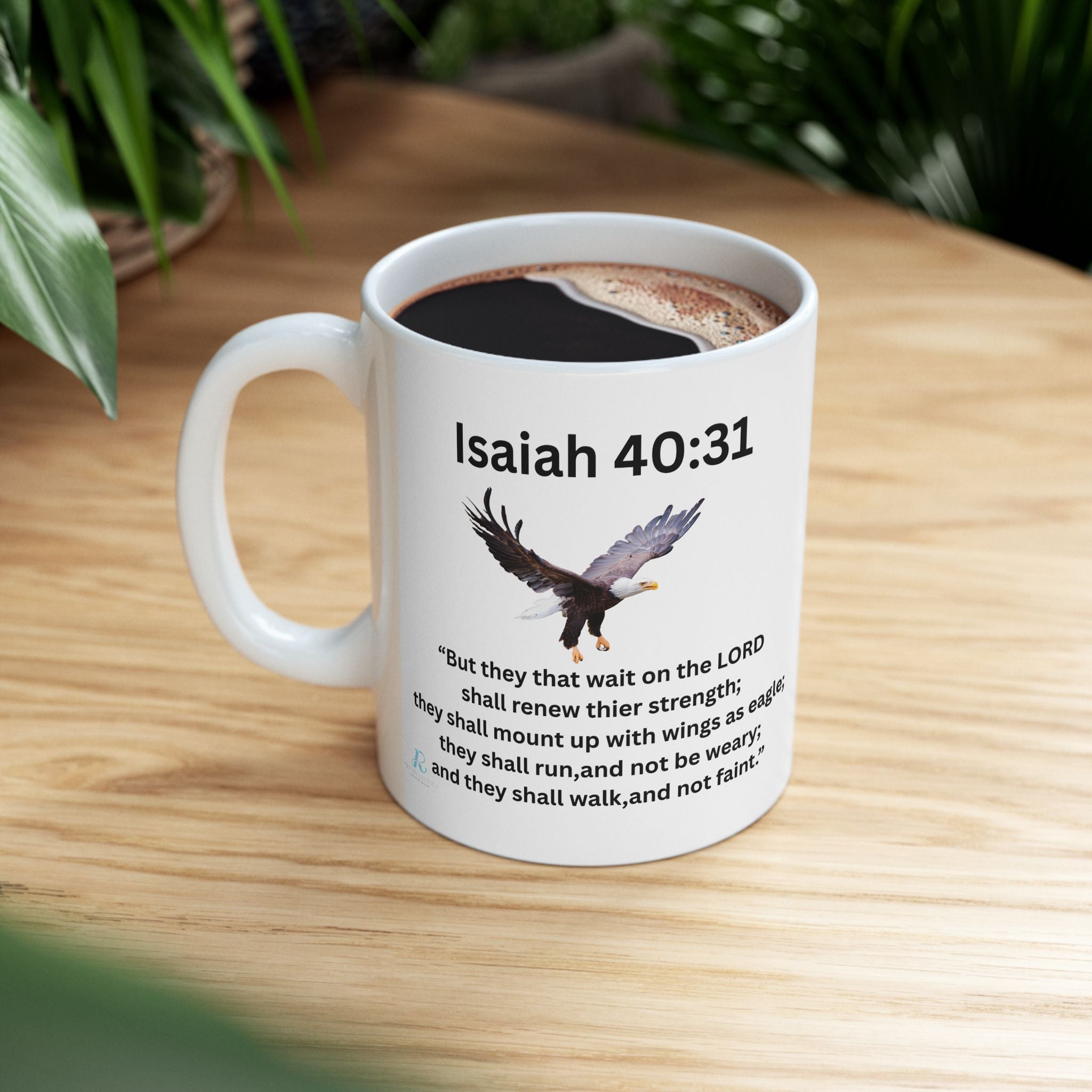 Bible Verse Mug — Isaiah 40:31 Inspirational Ceramic Coffee Cup (11oz/15oz)