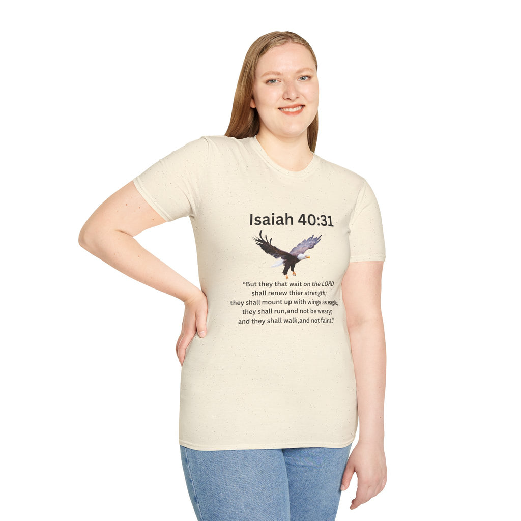Isaiah 40:31 Eagle Scripture T-Shirt — NKJV Christian Faith Tee