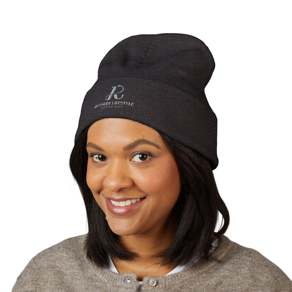 Embroidered Classic Cuffed Beanie – Minimal Logo Knit Hat