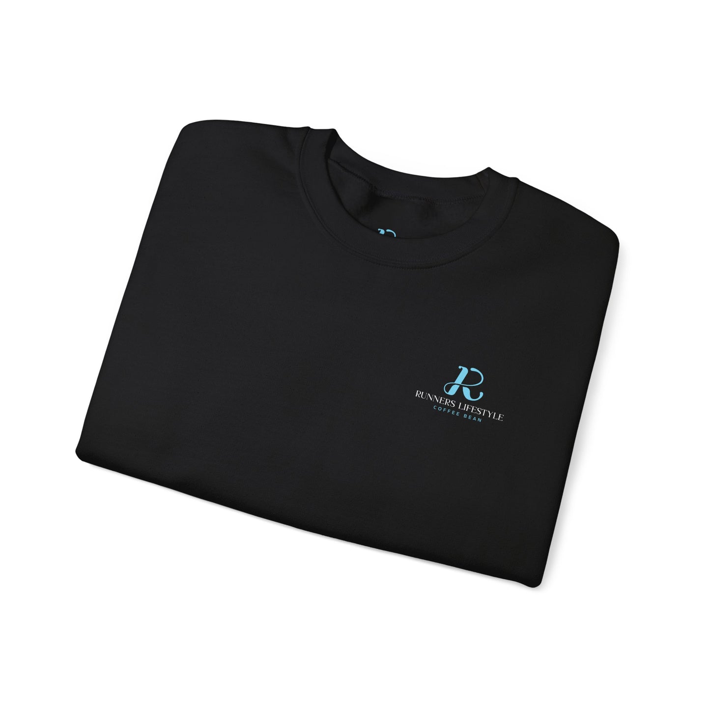 Crewneck Sweatshirt — Minimalist Blue Logo Pullover (Front Chest 'R' & Subtext)