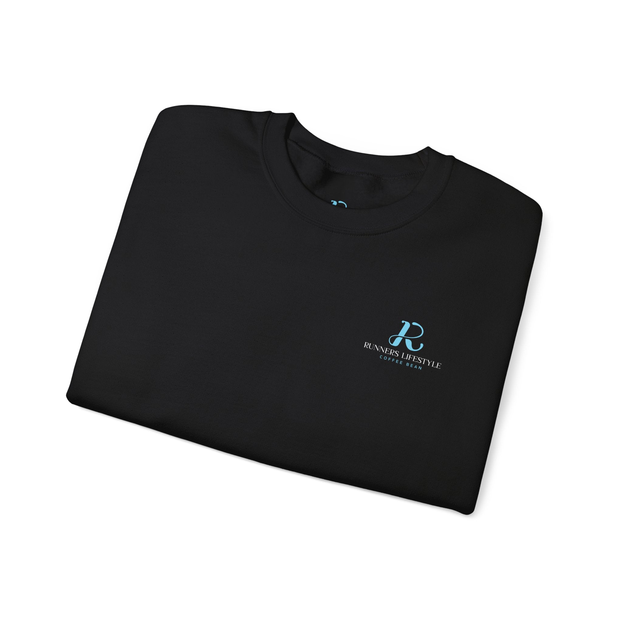Crewneck Sweatshirt — Minimalist Blue Logo Pullover (Front Chest 'R' & Subtext)