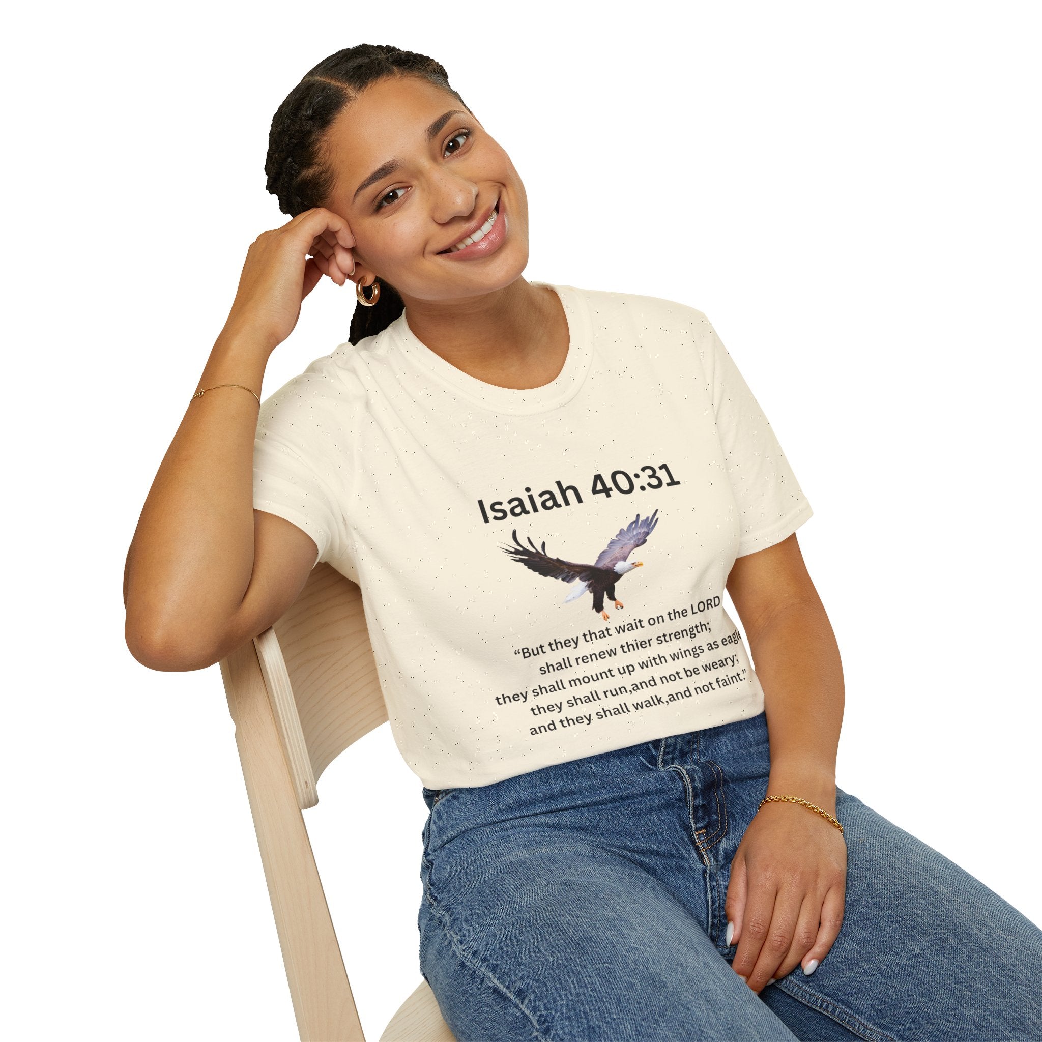 Isaiah 40:31 Eagle Scripture T-Shirt — NKJV Christian Faith Tee