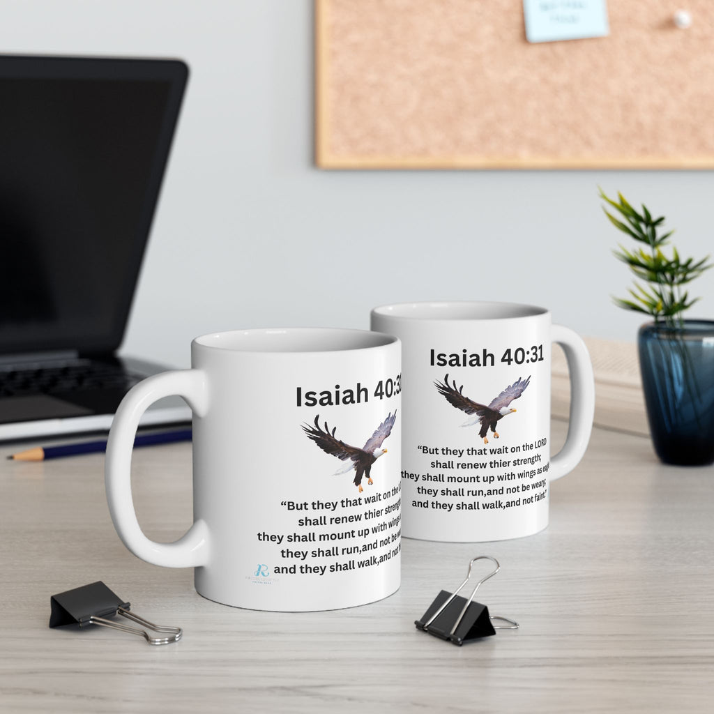 Bible Verse Mug — Isaiah 40:31 Inspirational Ceramic Coffee Cup (11oz/15oz)