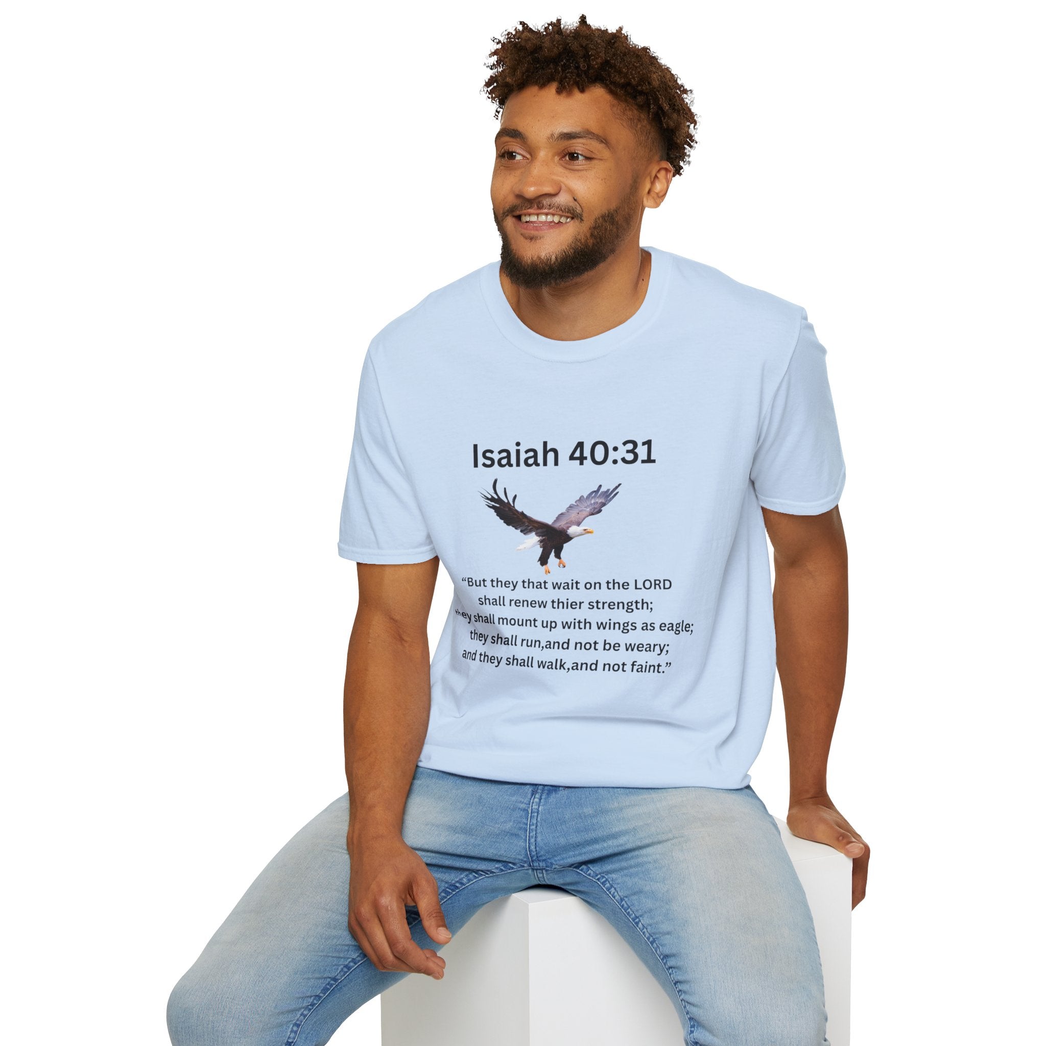 Isaiah 40:31 Eagle Scripture T-Shirt — NKJV Christian Faith Tee