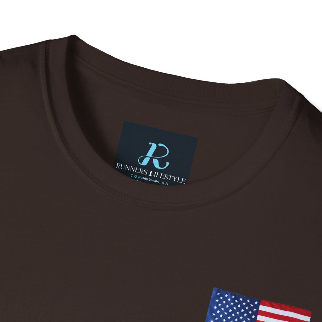 American Flag Pocket T-Shirt — Small Chest Flag Design