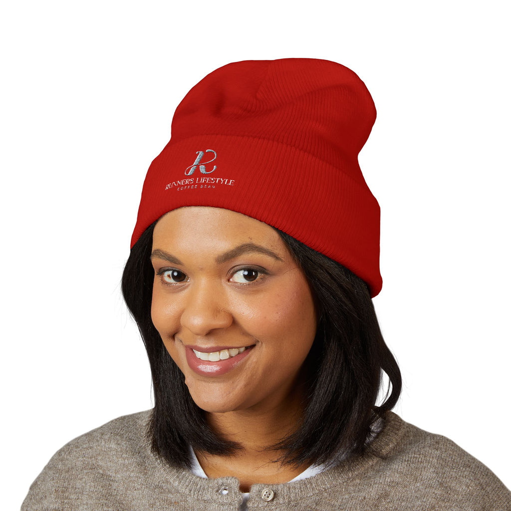 Embroidered Classic Cuffed Beanie – Minimal Logo Knit Hat