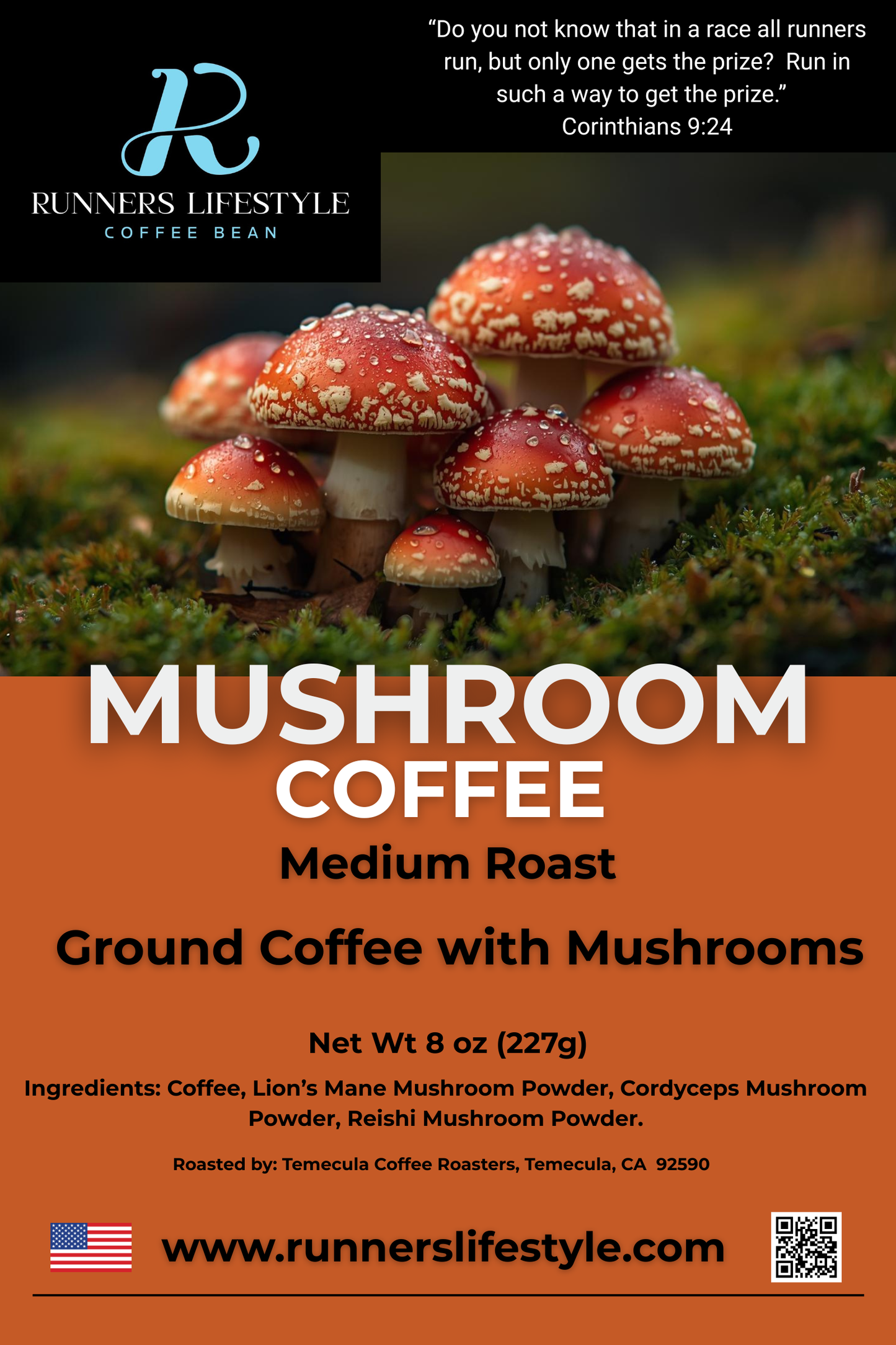 Coffee with Mushrooms Medium Roast